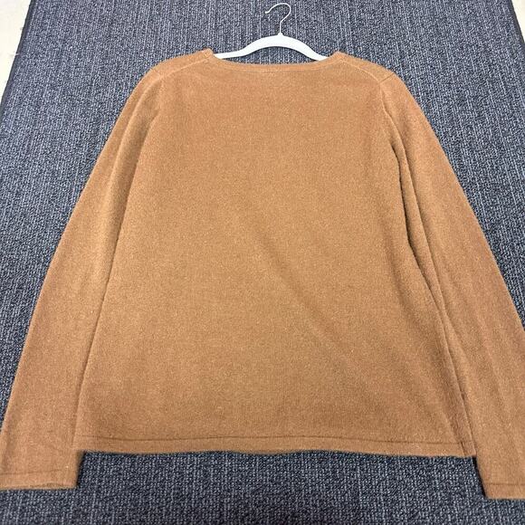 Preswick & Moore 100% Cashmere Brown Long Sleeve Sweater Pullover Size Large L - Picture 2 of 4